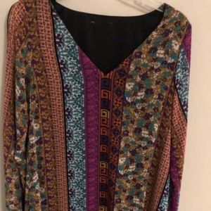 Fall long sleeve v-neck dress!